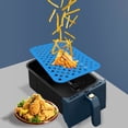 thumbnail image 2 of LYCAQL Air Fryer Silicone Reusable Non Stick Air Fryer Mat Heat Rectangle Air Fryer Pad With Brush Silicone Oven Baking Mat For Air Fryer Baking Cooking, 2 of 9