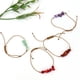 thumbnail image 5 of Xiao Hua Pulsera de cuentas hecha a mano, ideal para hombres y mujeres, con hilo de cera marrón y piedra natural irregular, pulsera de grava de playa (azul), 5 of 5