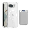 thumbnail image 2 of For Google Pixel 9A Magnetic 2-in-1 Phone Case,with Magnetic Detachable Card Holder,Credit Card Slot,Compatible with Mag-Safe,Transparent Back,Shockproof Rugged Wallet Phone Case,White, 2 of 7