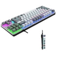 thumbnail image 3 of Wired Mechanical Gaming Keyboard RGB Ergonomic GRAY/WHITE, 3 of 10