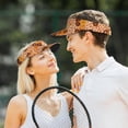 thumbnail image 5 of Balery Hippie Ditsy Floral Sport Wear Athletic Visor Sun Sports Visor Hat Visor Adjustable Cap for Women and Men (One Size), 5 of 8