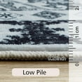 thumbnail image 2 of 6x9 ft Area Rug, Washable Non-Slip Boho Design for Living Room, Bedroom, Patio & Outdoor Spaces, Black & White, Durable and Stylish Area Rugs, 2 of 12