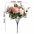 thumbnail image 3 of Artificial Flower Bouquet with 10 Heads and 7 Stems, 13.4 Inches, Blush Pink, for Wedding and Home Decor, Faux Floral Arrangement, 3 of 3