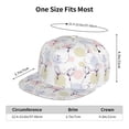 thumbnail image 2 of Flat Bill Trucker Hats for Women Men - Artistic Cute Rabbit Head Adjustable Flat Baseball Cap Snapback Hats Dad Hats for Men, 2 of 7