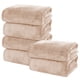 thumbnail image 1 of Juego de toallas de baño MOONQUEEN, paquete de 6 unidades, premium, de secado rápido, color marrón, 1 of 7