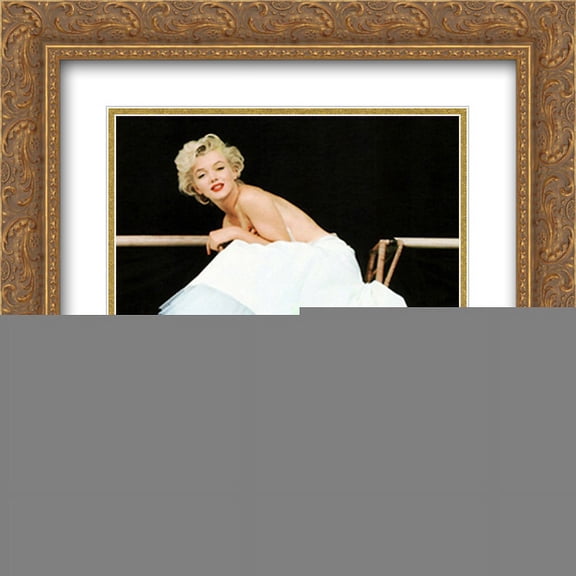 Marilyn Monroe Ballet 1 2x Matted 20x20 Gold Ornate Framed Art Print by Milton Greene