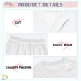 thumbnail image 4 of joogoo White 2 Piece Long Sleeve Tee and Pants Cotton Pajama Set 8Y, 4 of 7