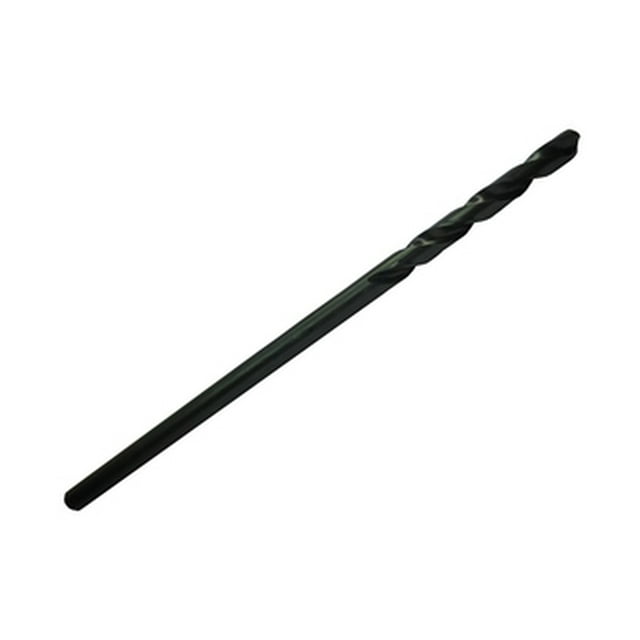 6 Pcs, 1/4" X 6" Hss Black Oxide Aircraft Extension Drill Bit, Drill America, D/Aa/Cx61/4, Flute Length: 2-3/4"; Overall Length: 6"; Shank Type: Round; Number Of Flutes: 2