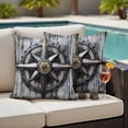thumbnail image 4 of Vintage Coastal Outdoor Waterproof Pillow Covers, Nautical Ocean Summer Beach Compass Decorative Square Throw Pillowcase Sofa Cushion Sham for Patio/Couch/Chair, 18"x18" 2 Pack, 4 of 8