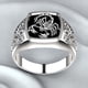 thumbnail image 5 of Qarigey Anillo de plata a la moda y duradero para hombre, regalo para cualquier ocasión, anillos de aleación para hombre, anillo de dedo, Type3 NO3, 5 of 6