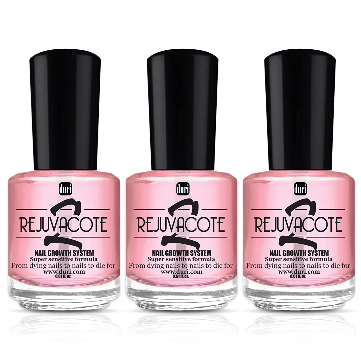duri Rejuvacote 2 Nail Growth System Base and Top Coat Nails Hardening, Repair, Chipping