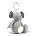 thumbnail image 2 of Sonajero de peluche DEMDACO con elefante gris rayado para niños, 2 of 6
