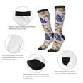 thumbnail image 3 of Xecao Antique Vintage Teapot Coffee Grinder print thigh-high socks, crafted for both men and women with a stretchy, high-opaque design perfect for daily wear, 3 of 6