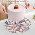 thumbnail image 5 of Pink Coral Octopus Trivet Mats Woven Pot Holders 3Pcs Non-Slip Heat Resistant for Hot Pots Pans Pats, 5 of 6