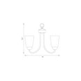 thumbnail image 2 of Designers Fountain Malone 3 Light Matte Black Chandelier, D267M-3CH-MB, 2 of 4