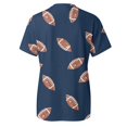 thumbnail image 5 of TSADFHJI Hauts pour Femmes Chics Imprimés Décontractés Manches Courtes Col Rond T-Shirt Blouse m Marine, 5 of 5