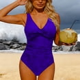 thumbnail image 7 of SCSAlgin Swimsuit Women One Piece Tummy Control Bathing Suit for Women Modest V Neck Swimwear, 7 of 7