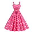 thumbnail image 1 of Femmes Robe Princesse Style A-Ligne Grand Ourlet Volants Couleur Correspondant à la Taille Élastique Serrée Sans Manches Robe de Bal de Fête de Noël, 1 of 9
