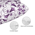 thumbnail image 3 of Honeii Violets Flowers Print Pillow Cases,Plush Throw Pillow Covers,Decorative Pillowcase for Sofa, Couch, Living Room-14"x20", 3 of 6