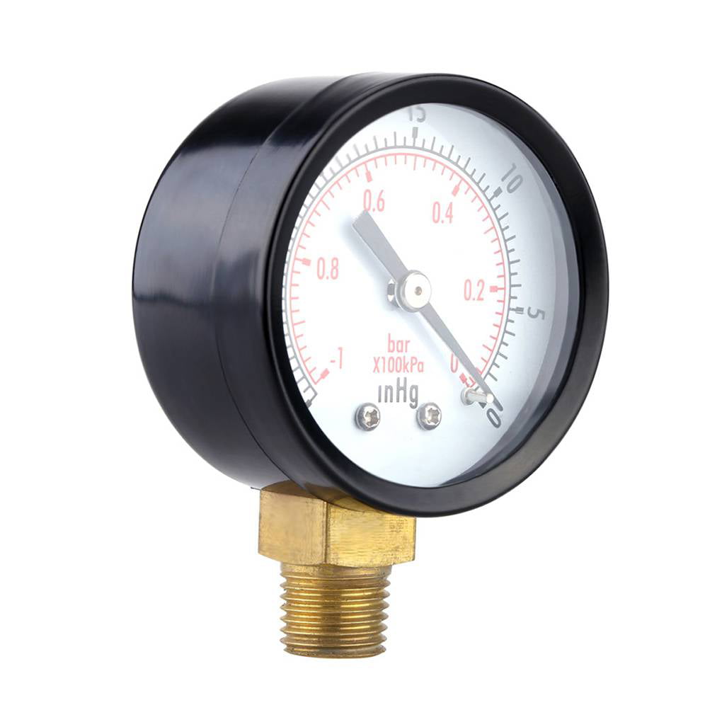 0~-30inHg 0~-1bar Mini Dial Air Vacuum Pressure Gauge Meter Digital Manometer 