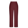 thumbnail image 4 of Gamivast Linen Pants Women Hollow Out Lace Side Stripe Elastic Waist Wide Leg Pants Summer Beach Lounge Pants Loose Fit Breathable Daily Outfit, 4 of 6