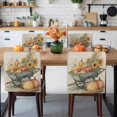 thumbnail image 3 of Thanksgiving Chair Covers Set of 8 Sunflower Pumpkin Cart Chair Back Covers Stretch Removable Washable Slipcovers Protector for Dining Room Kitchen Party Decor, 3 of 5