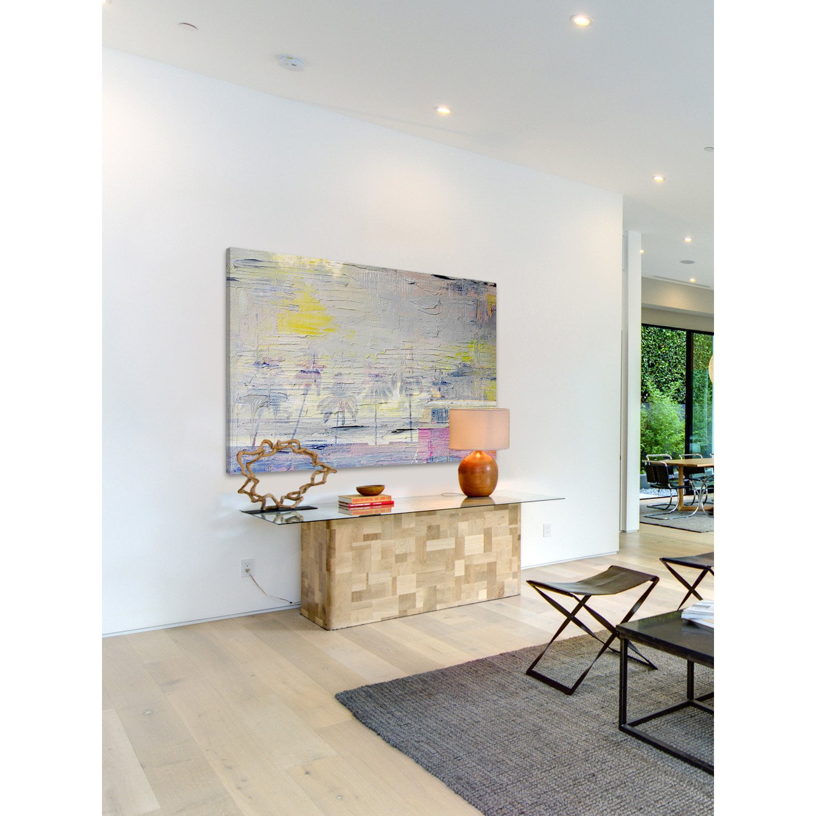 "Palms at Sunset" Painting Print on Wrapped Canvas