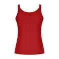 thumbnail image 4 of AherBiu Going out Tops for Women Ribble Knitted Tank Tops Slim Fitted U-Neck Stretch Summer Casual Sleeveless Cute Shirts, 4 of 6