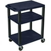 Luxor 34 Inch Tuffy Cart with Topaz Shelves, WT34ZE-B
