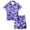 1-Light Purple, variant on Shadoumai Satin Halloween Pajamas Set for Button Up Ghost Print Short Sleeve Button Shirt Shorts Pajama Set Comfy Teens' Sleepwear Two-Piece Pj Sleepwear Sets
