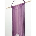 thumbnail image 2 of Large Handmade Minimalist wall hanging, Eggplant Boho Ombre tapestry, Macrame Art on wooden dowel with Cotton Cords, Chic design  Decor, 2 of 7