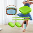 thumbnail image 1 of Tambor de aire electrónico con baquetas, juego de batería profesional silencioso de tamaño de bolsillo para amantes de la música, regalos para niños , Verde con pedal, 1 of 10