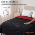 thumbnail image 5 of Loomsnest Diamond Quilted Comforter King Size, All Season, Soft, Lightweight, Reversible Down Alternative Duvet Insert (Red & Black), 5 of 7