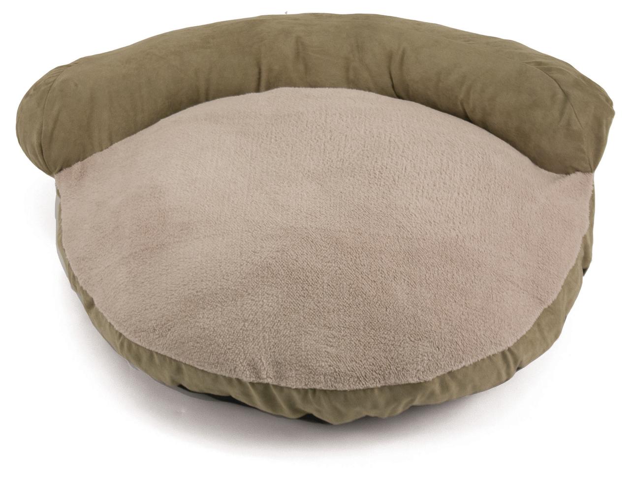 Cozy Pet Round Bolster Dog Bed Olive