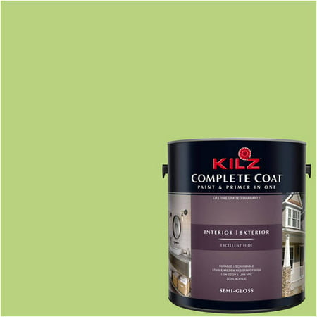 Green Flash, KILZ COMPLETE COAT Interior/Exterior Paint & Primer in One,