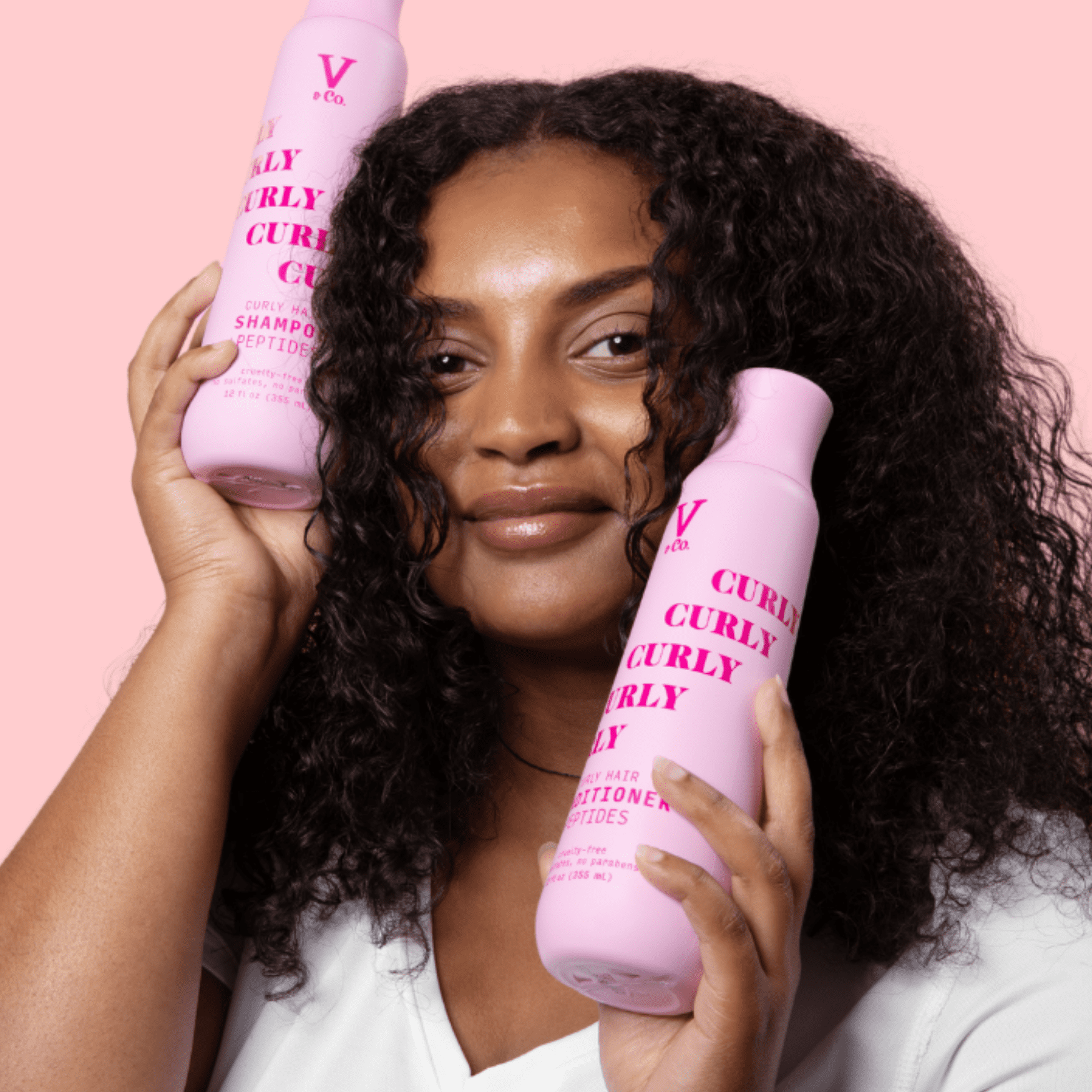 V&Co. Beauty Curly Hair Moisturizing Conditioner with Peptide Technology, 12 oz, Squeeze Bottle  (图5)