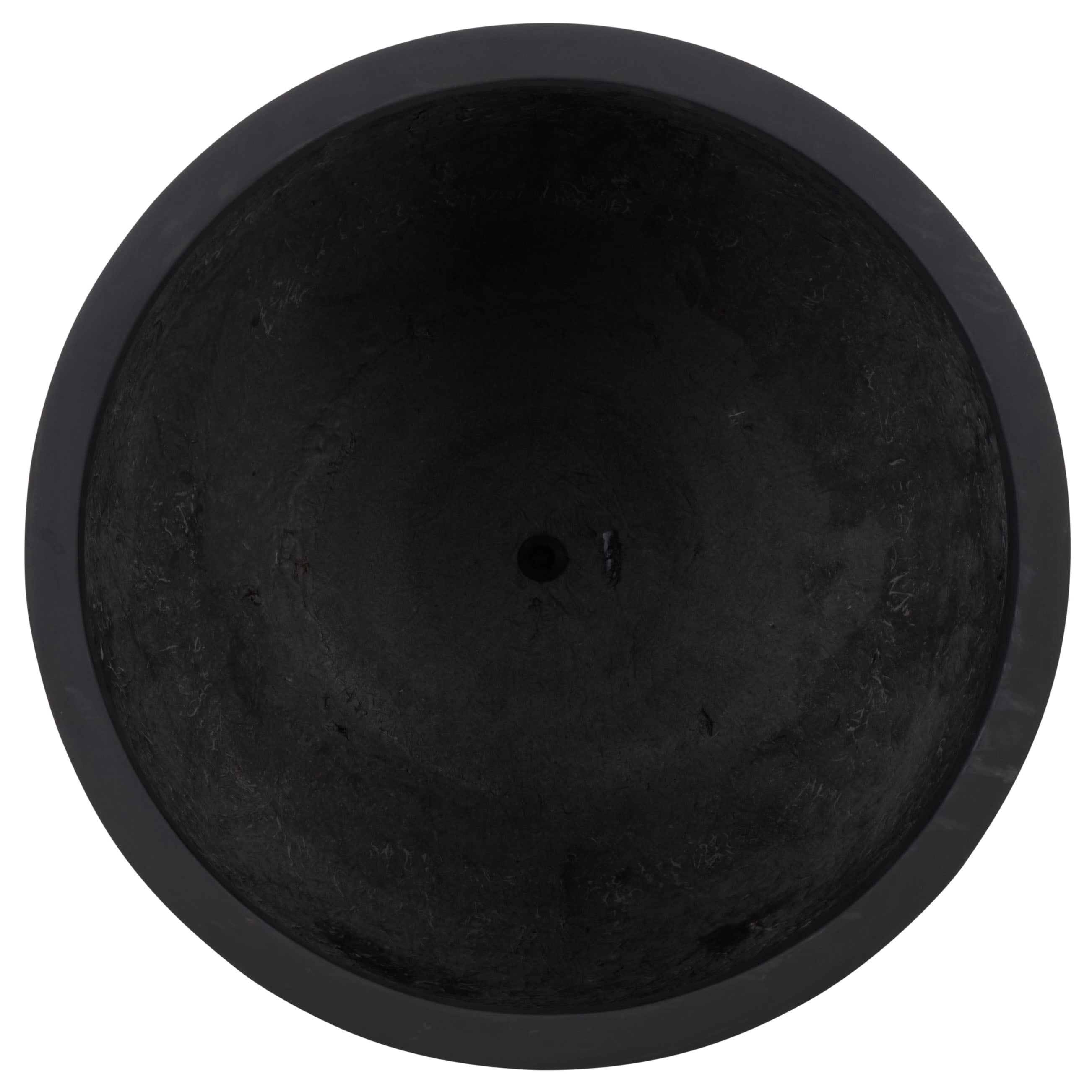 Safavieh 21.7" x 21.7" x 22" Round Black Fiberstone Plant Pot