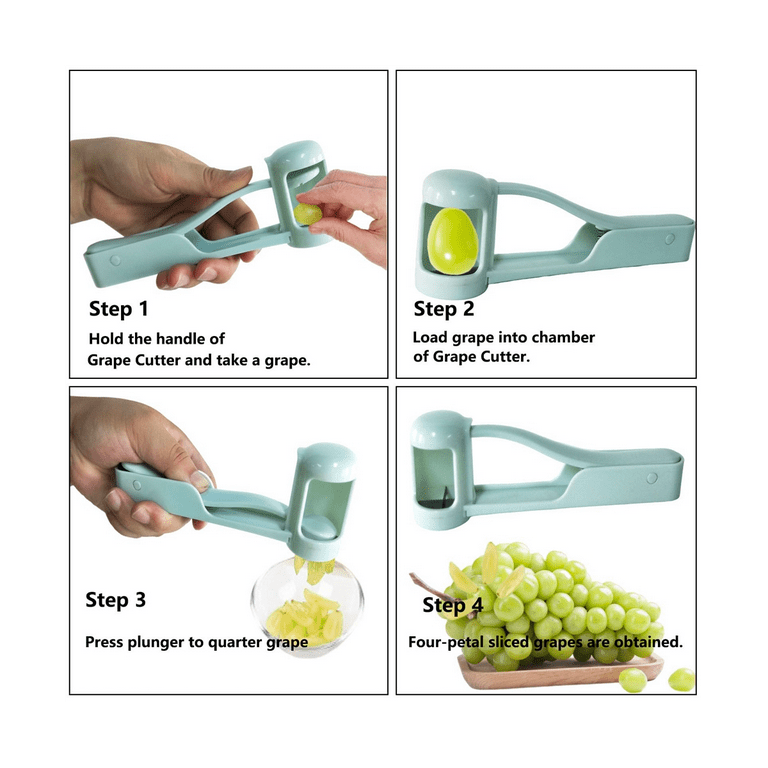Grape Slicer, Grape Cutter for Toddlers/Baby - Cherry Tomatoes Cutter  Strawberry Quarter Slicer Tool for Vegetable/Fruit Salad/Cake Decoration
