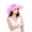 Pink, variant on Travelwant Lady Derby Dress Church Cloche Hat Bow Bucket Wedding Bowler Hats
