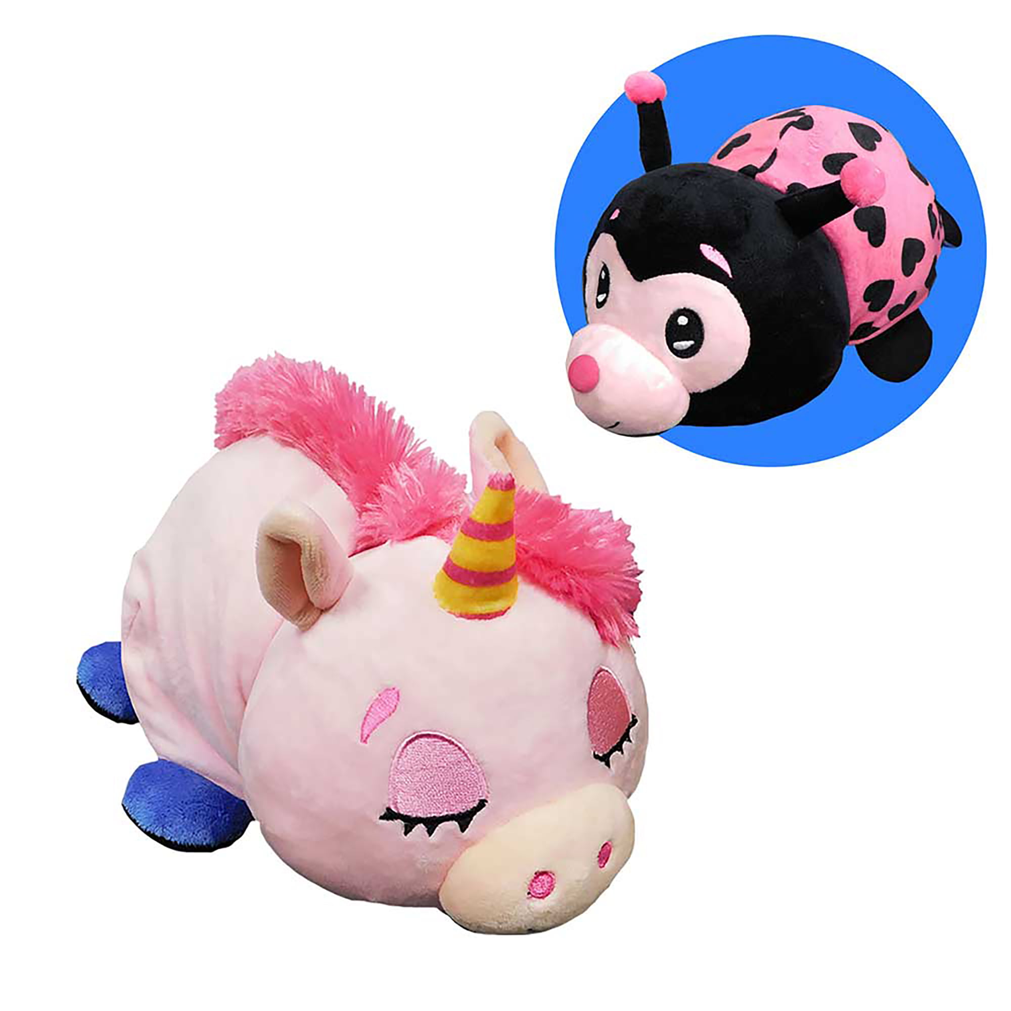 Details about   Plush Unicorn Dragon Bee Ladybug Flippazoo Set Mini Stuffies Stuffed Animals 