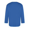thumbnail image 4 of Mens 3/4 Sleeve Shirts Crew Neck Cotton Blend Soft Lightweight Casual Pullover T Shirt Basic Tops, 4 of 5
