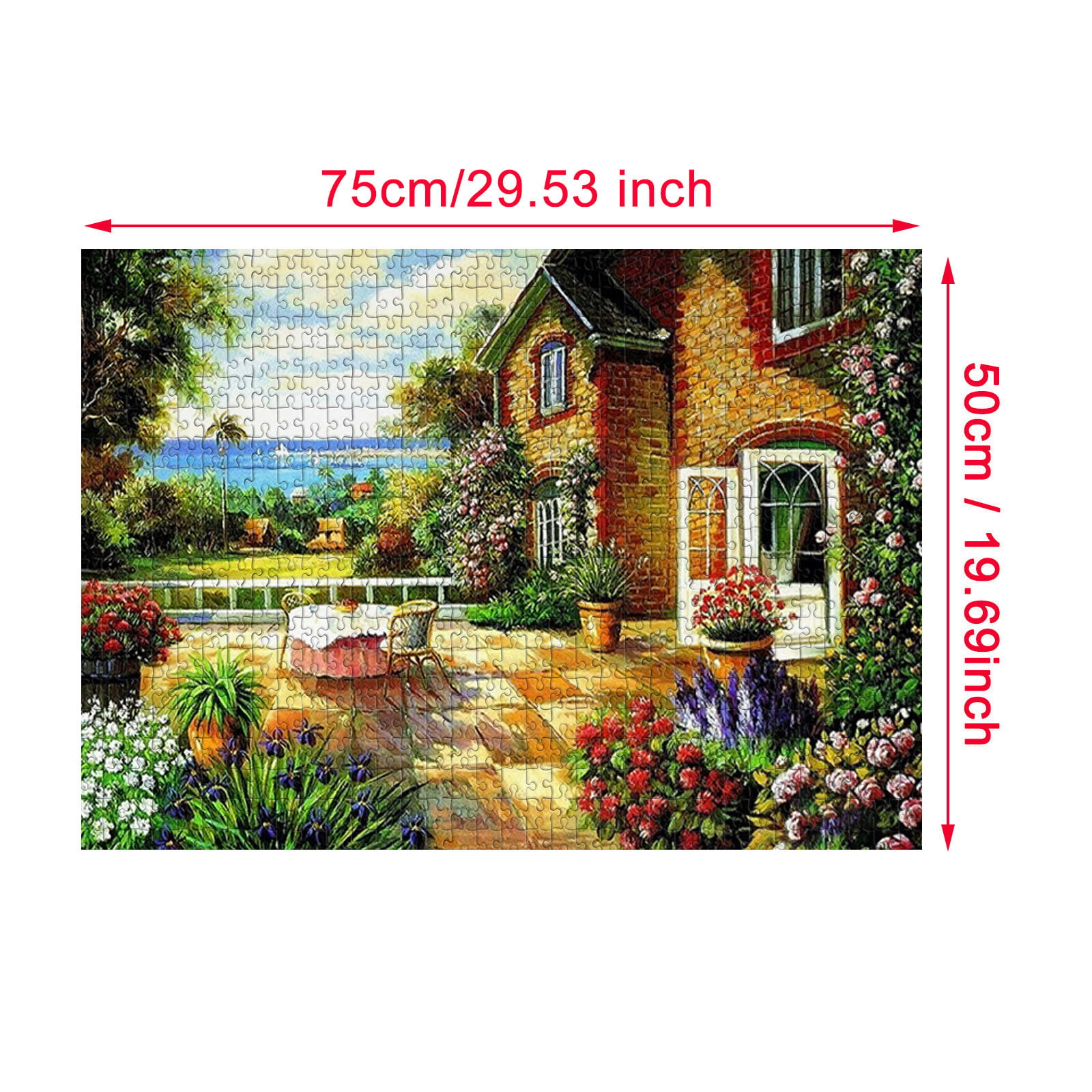 Hot Cute Cottage 500 Pieces Puzzles Jigsaw Adults Kids Puzzle Toy 