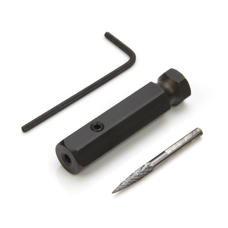 STEELMAN 18240A 1/8-Inch Carbide Double Cut Burr for Tire Repair Dressing with Adapter