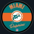 thumbnail image 3 of Miami Dolphins 23" LED Retro Logo Round Wall Sign, 3 of 3