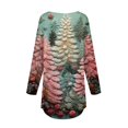 Christmas Costumes Woman 2024 Xmas Snowflake Print Blouse Round Neck