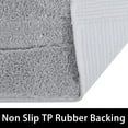 thumbnail image 4 of Findosom 2pcs Bathroom Rugs Set Non Slip Bath Rugs with U Shape Toilet Rugs Set Soft Absorbent Bath Mats Machine Washable Plush Shower Rug Grey 16"x24"+U 20"x24", 4 of 7