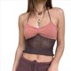 thumbnail image 3 of Tops de Crochet con Cuello Halter para Mujer, Camisetas Sin Mangas de Punto, Camisola Corta de Verano Y2K, Chaleco. Rosa M, 3 of 8