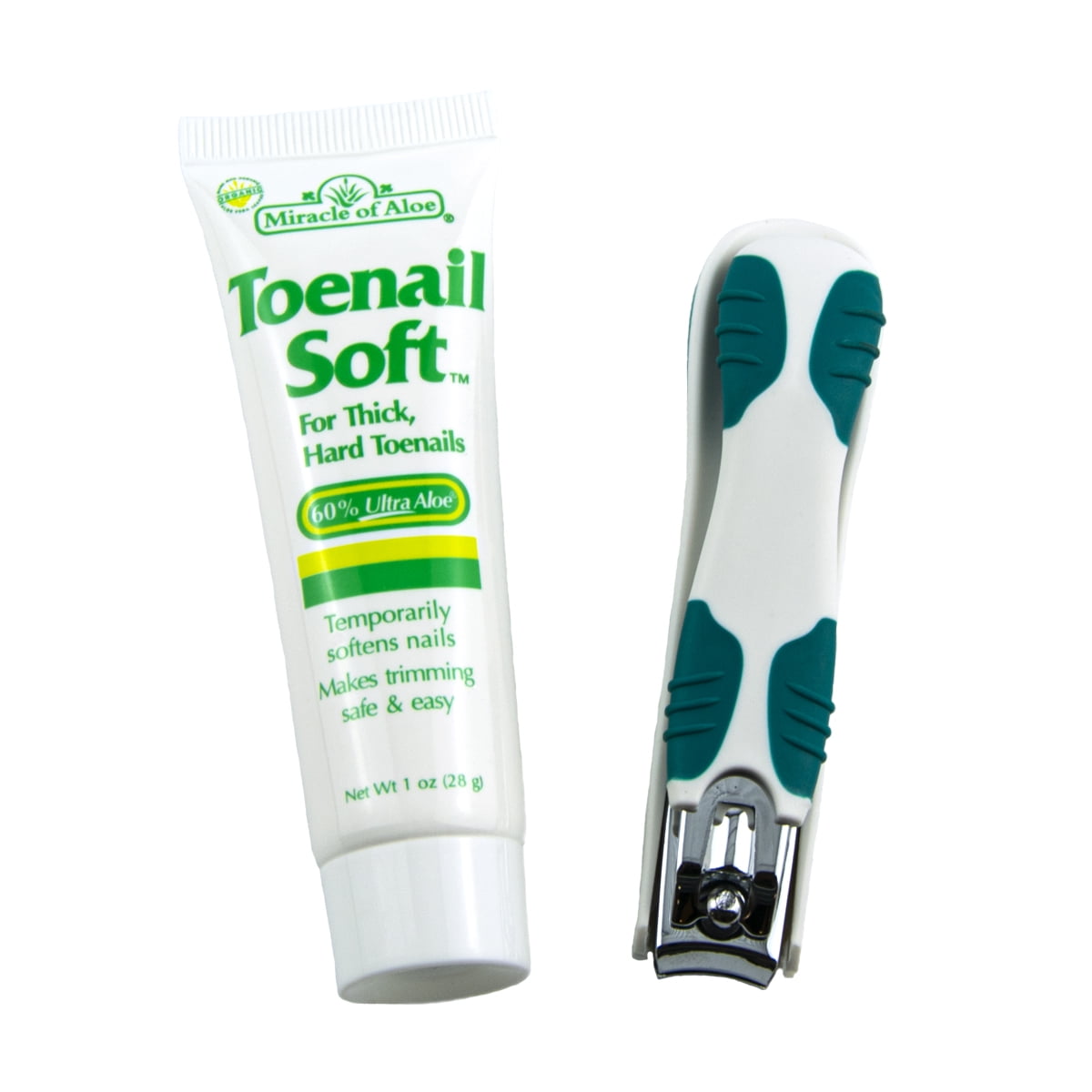 Miracle of Aloe Toenail Soft Cream Plus Easy Hold Toenail Clipper