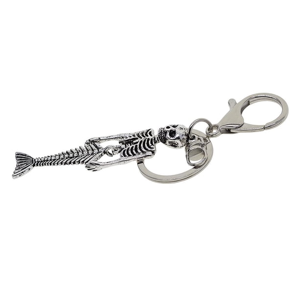 Aleación De Halloween Sirena Skeleton Skull Charms Colgantes Con Broche De Langosta Llavero Llavero Fabricación De Joyas Accesorios Para Ropa Bolsa Co Zulema Encantos del colgante del llavero