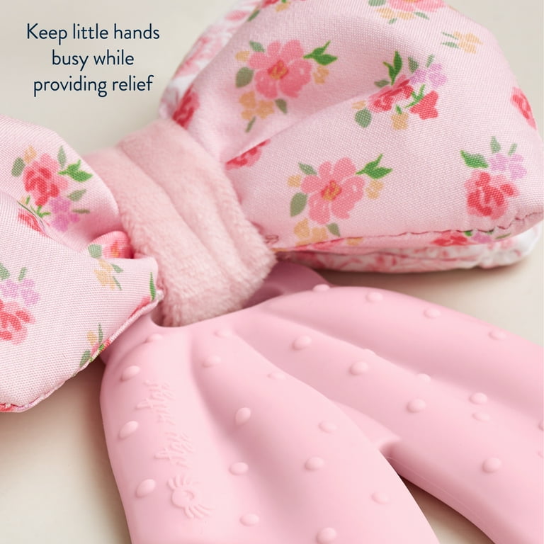 Itzy Ritzy Teensy Crinkle Bow Teether, Pink photo 2